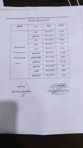  شروع امتحانات نوبت دوم 